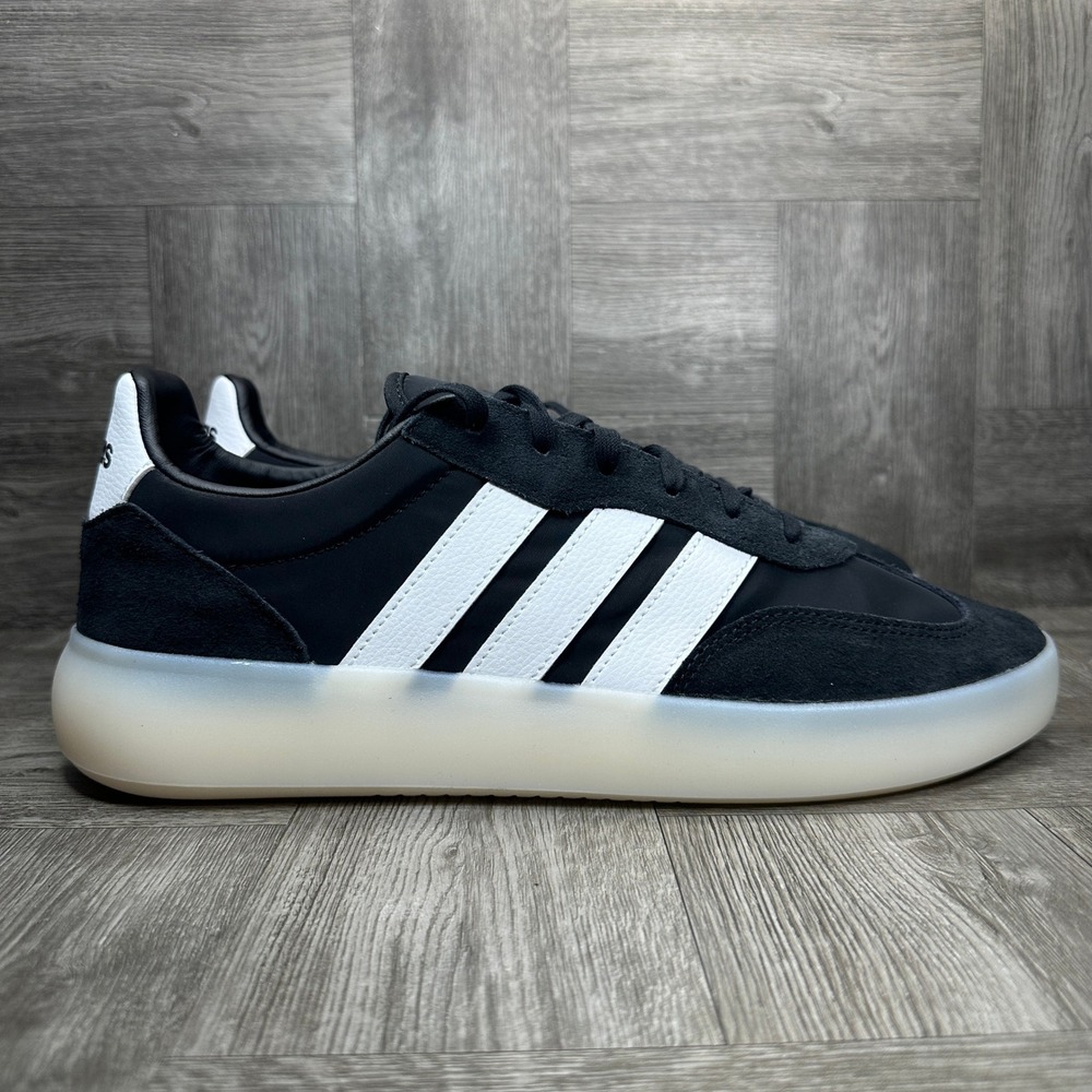 Adidas Barreda Decode Sneakers Mens 12 Black White Suede  NEW ID6282